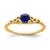10k 4.5mm Round September/ Lab-Created Sapphire Celtic Knot Size 7 Birthstone Ring