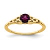 10k 4.5mm Round June/ Rhodolite Garnet Celtic Knot Size 7 Birthstone Ring
