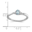 14k White Gold Aquamarine and Diamond Ring