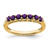 10k February/ Amethyst and Diamond 7-stone Ring