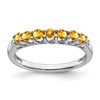 10k White Gold November/ Citrine and Diamond 7-stone Ring