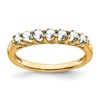 10k April/ White Topaz and Diamond 7-stone Ring