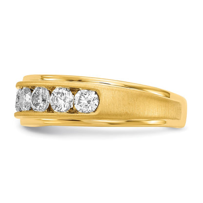IBGoodman 10k 1 1/2 carat Lab Grown Diamond VS/SI+ G+ Seven Stone Complete Men's Ring