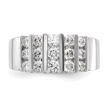14k White Gold 1 carat Lab Grown Diamond VS/SI+ G+ Complete Fashion Band