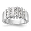 14k White Gold 1 carat Lab Grown Diamond VS/SI+ G+ Complete Fashion Band