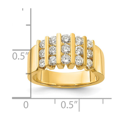 14k 1 carat Lab Grown Diamond VS/SI+ G+ Complete Fashion Band