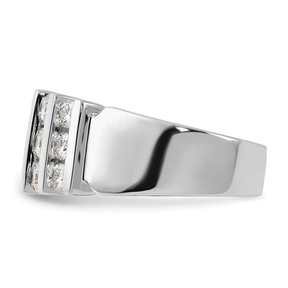 14k White Gold 1 1/2 carat Lab Grown Diamond VS/SI+ G+ Complete Fashion Band