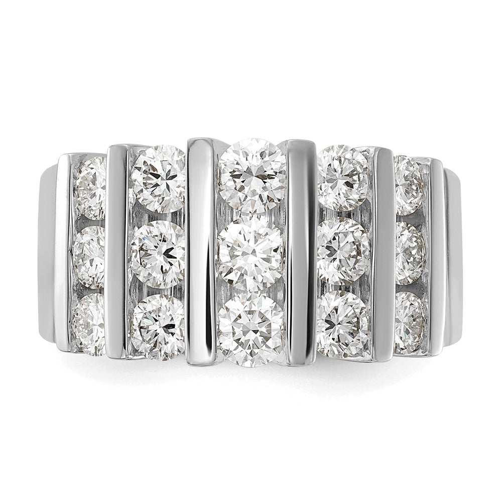 14k White Gold 2 carat Lab Grown Diamond VS/SI+ G+ Complete Fashion Band