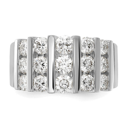 14k White Gold 2 carat Lab Grown Diamond VS/SI+ G+ Complete Fashion Band