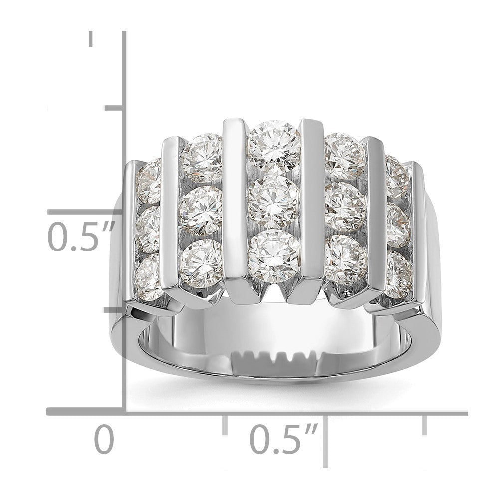 14k White Gold 2 carat Lab Grown Diamond VS/SI+ G+ Complete Fashion Band