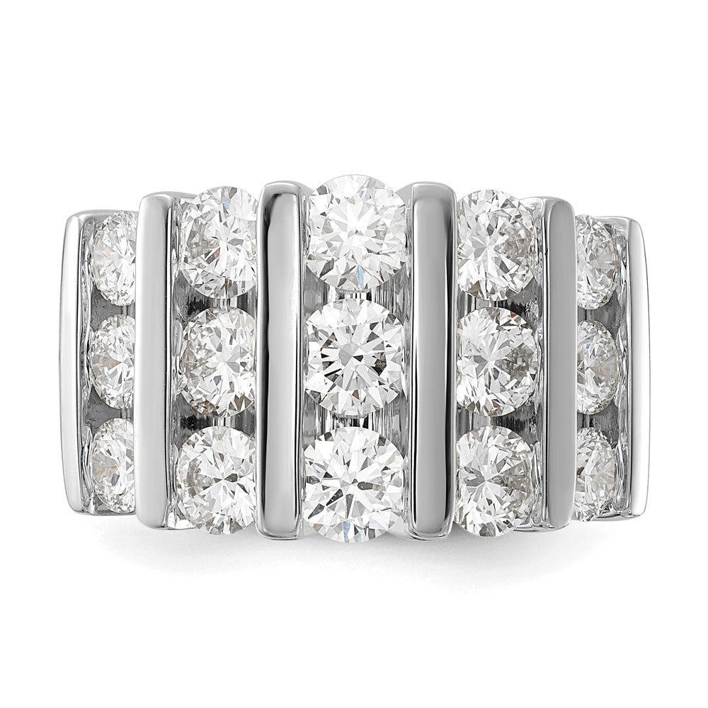 14k White Gold 3 carat Lab Grown Diamond VS/SI+ G+ Complete Fashion Band