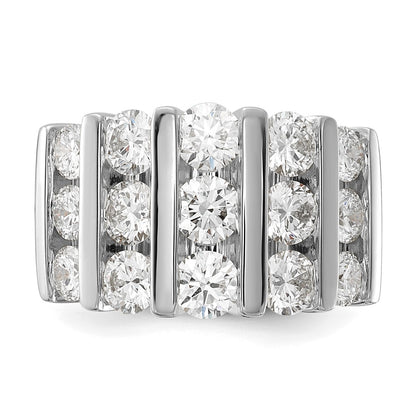 14k White Gold 3 carat Lab Grown Diamond VS/SI+ G+ Complete Fashion Band