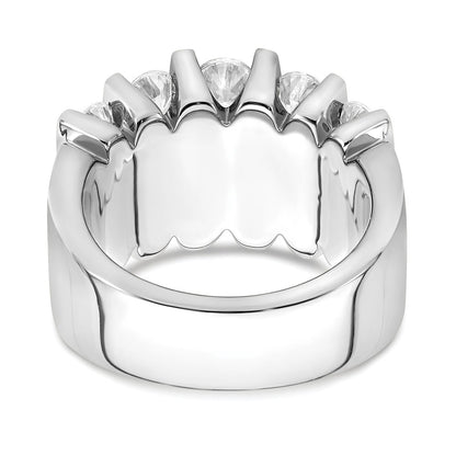 14k White Gold 3 carat Lab Grown Diamond VS/SI+ G+ Complete Fashion Band