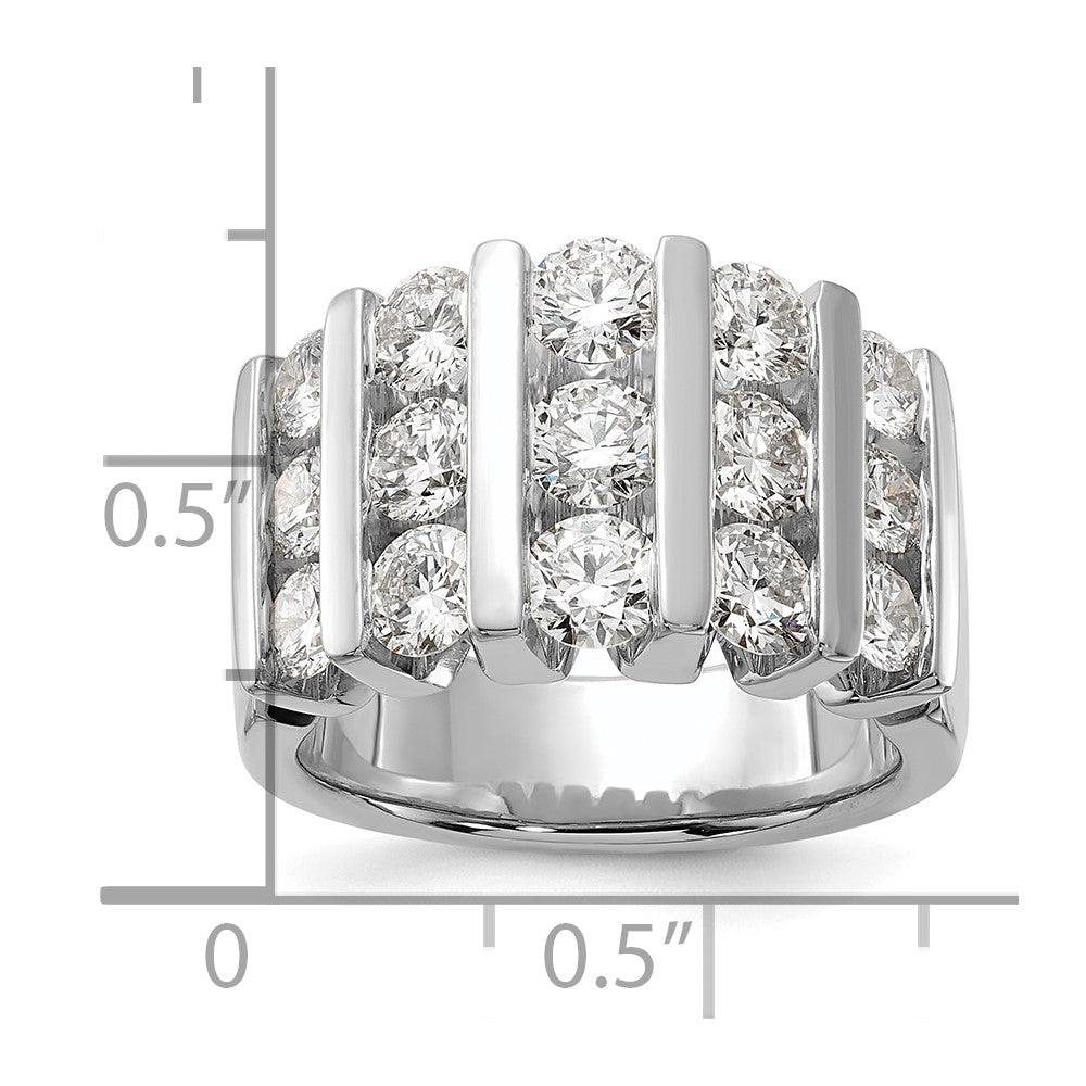 14k White Gold 3 carat Lab Grown Diamond VS/SI+ G+ Complete Fashion Band