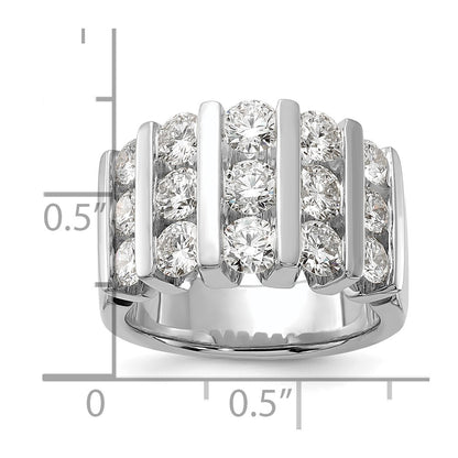 14k White Gold 3 carat Lab Grown Diamond VS/SI+ G+ Complete Fashion Band
