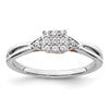 14K Two-Tone Lab Grown Diamond VS/SI+ G+ Heart Cluster Ring