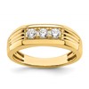14K 3-Stone 1/2 carat Diamond Complete Men's Ring