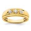 14K 3-Stone 3/8 carat Diamond Complete Men's Ring