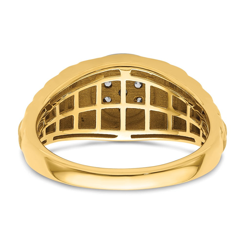 IBGoodman 14k Two-tone 1/4 carat Lab Grown Diamond VS/SI+ G+ Complete Men's Ring
