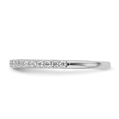 14k White Gold 1/4 carat Lab Grown Diamond VS/SI+ G+ Complete Wedding Band