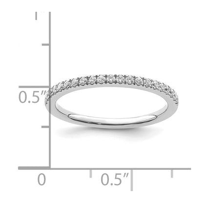 14k White Gold 1/4 carat Lab Grown Diamond VS/SI+ G+ Complete Wedding Band