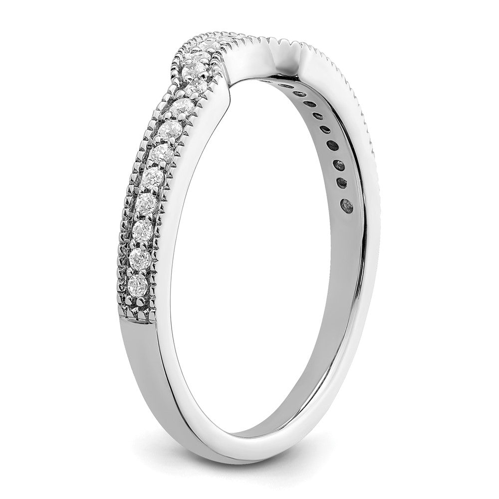 14K White Gold Lab Grown Diamond VS/SI+ G+ Wedding Band