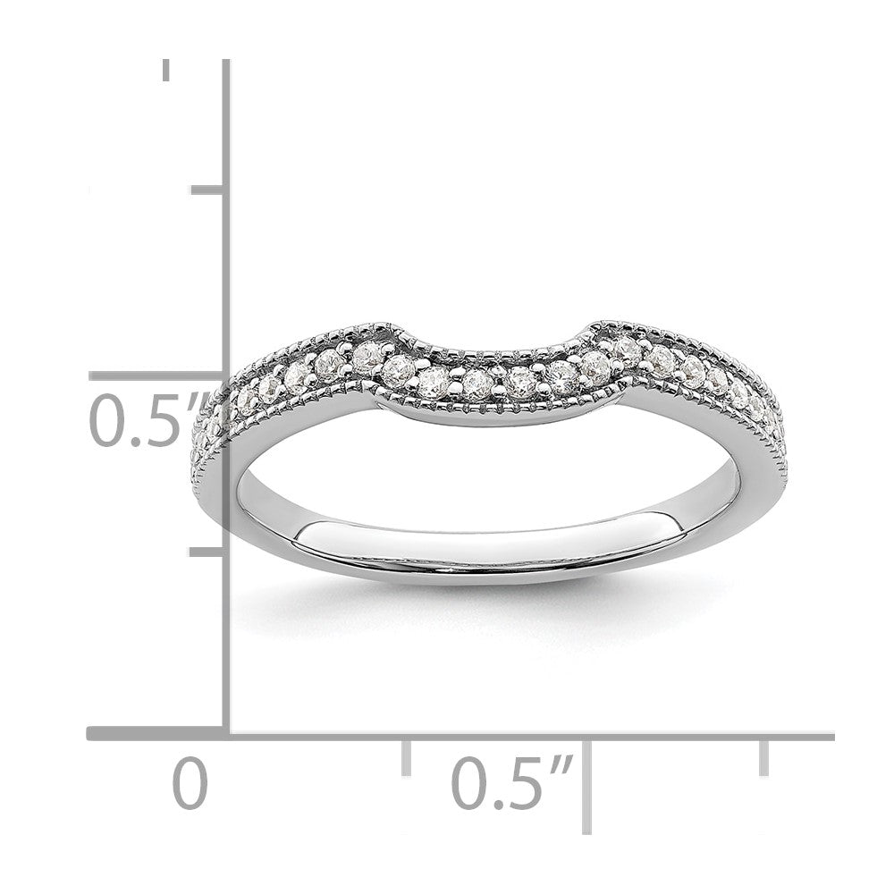 14K White Gold Lab Grown Diamond VS/SI+ G+ Wedding Band