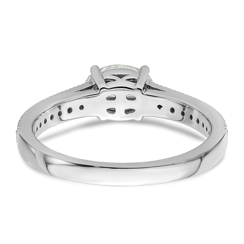 14K White Gold Lab Grown Dia. VS/SI+ G+ Semi-Mnt. Oval East/West Rin