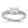 14K White Gold Lab Grown Dia. VS/SI+ G+ Semi-Mnt. Oval East/West Rin