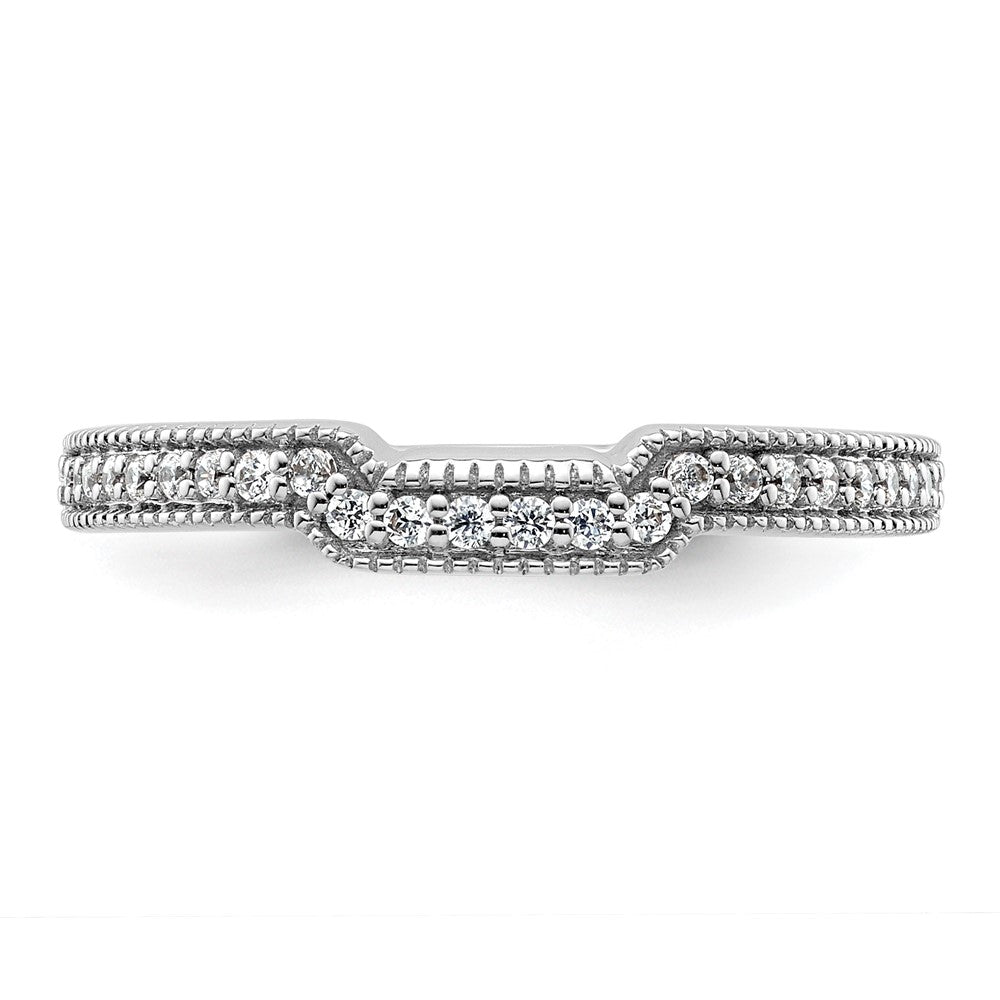 14K White Gold Lab Grown Diamond VS/SI+ G+ Wedding Band