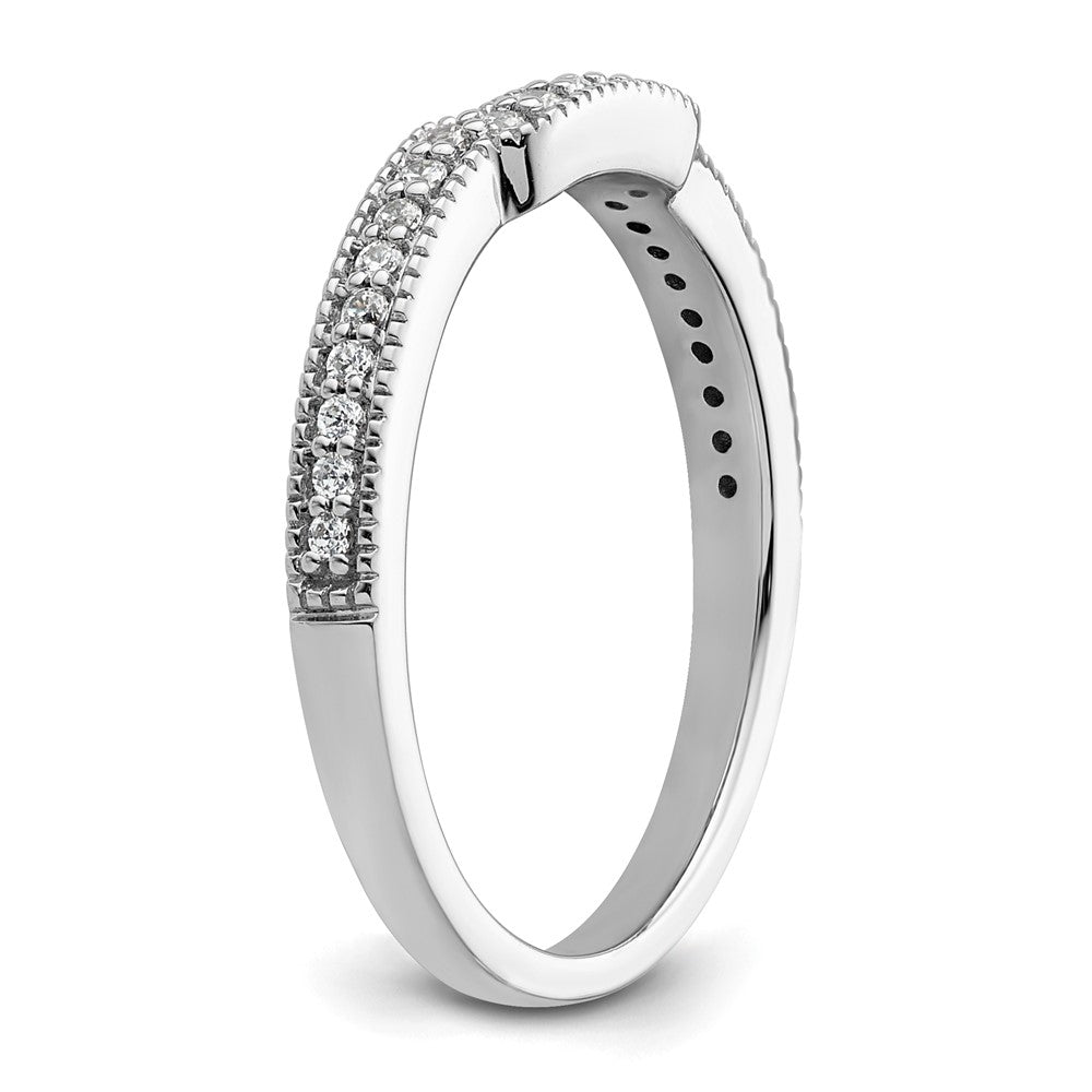 14K White Gold Lab Grown Diamond VS/SI+ G+ Wedding Band
