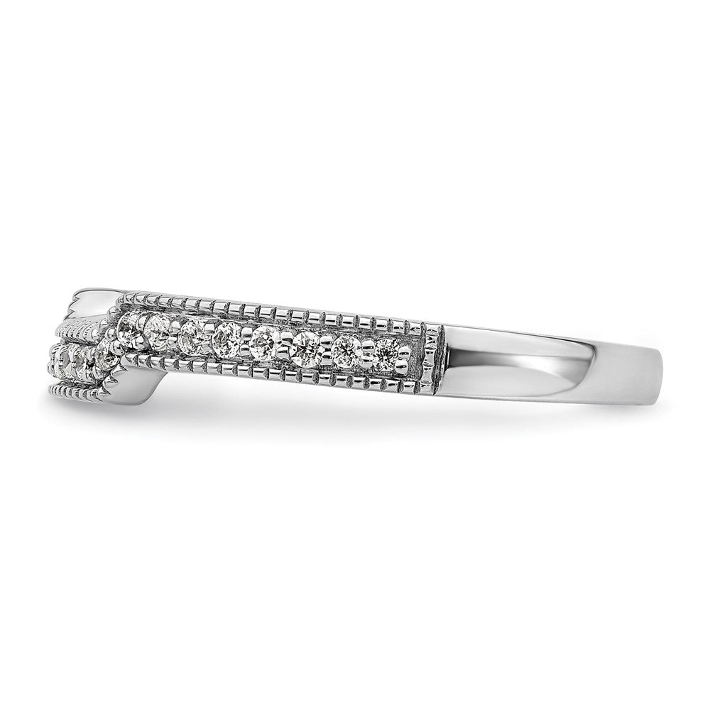 14K White Gold Lab Grown Diamond VS/SI+ G+ Wedding Band