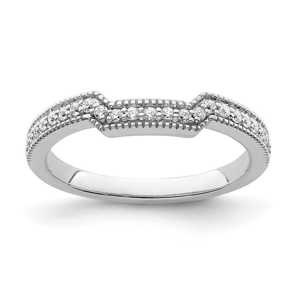 14K White Gold Lab Grown Diamond VS/SI+ G+ Wedding Band
