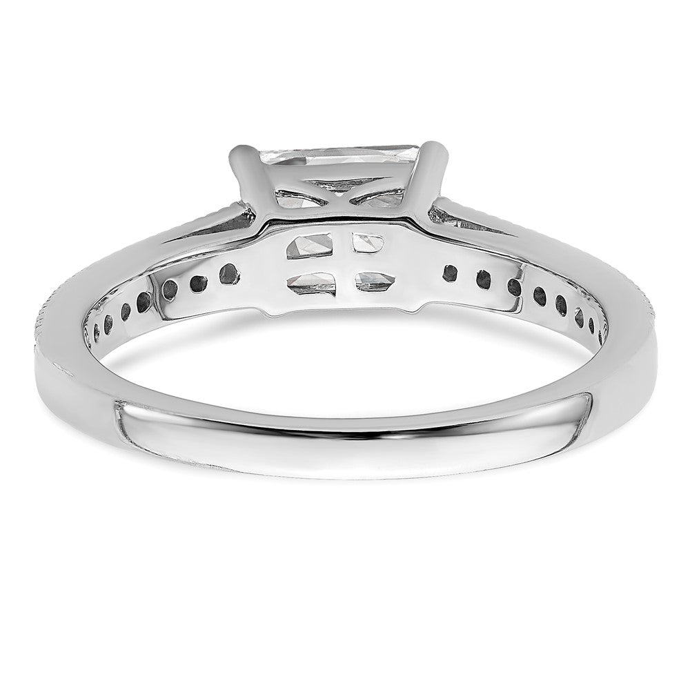 14K White Gold Lab Grown Dia. VS/SI+ G+ Emerald Semi-Mnt. East/West