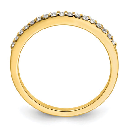 14k 1/6 carat Diamond Contoured Complete Wedding Band
