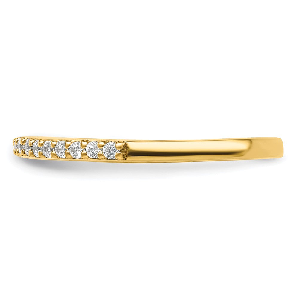 14k 1/6 carat Diamond Contoured Complete Wedding Band