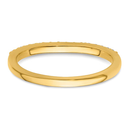 14k 1/6 carat Diamond Contoured Complete Wedding Band