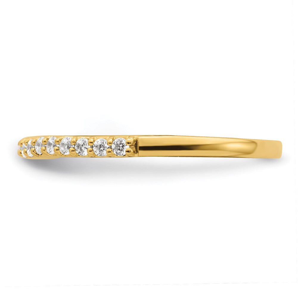 14k 1/5 carat Diamond Contoured Complete Wedding Band