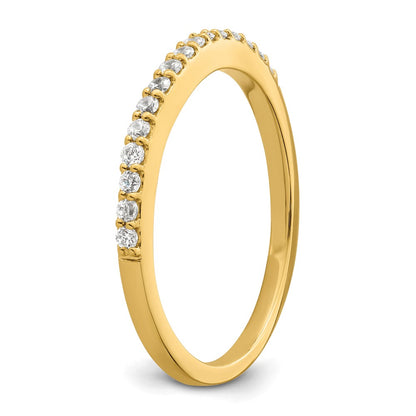 14k 1/5 carat Diamond Contoured Complete Wedding Band