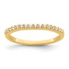 14k 1/5 carat Diamond Contoured Complete Wedding Band