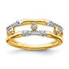 14K Lab Grown Diamond  VS/SI+ G+ Bezel Cluster Split Band Ring