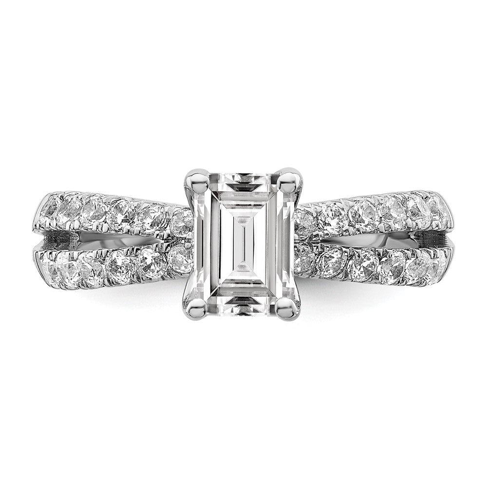 14K White Gold Lab Grown Diamond VS/SI+ G+ Semi-Mount Eng. Ring