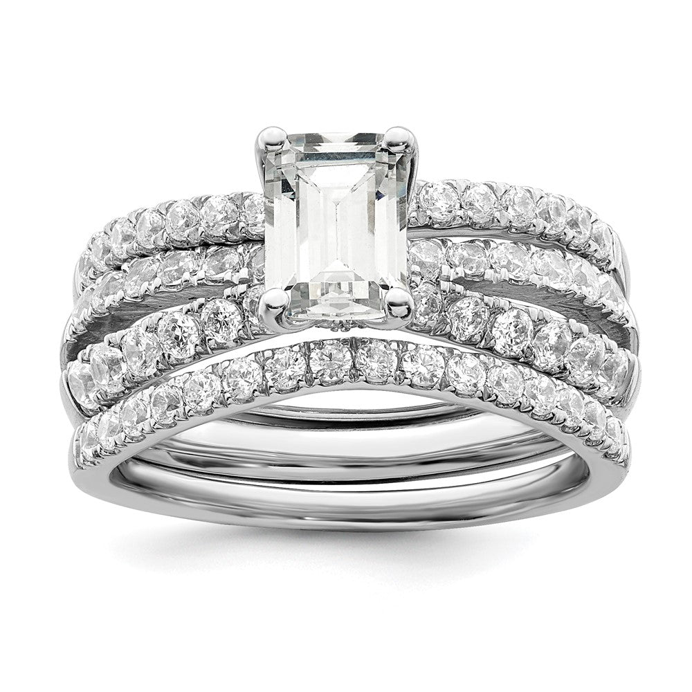 14K White Gold Lab Grown Diamond VS/SI+ G+ Semi-Mount Eng. Ring