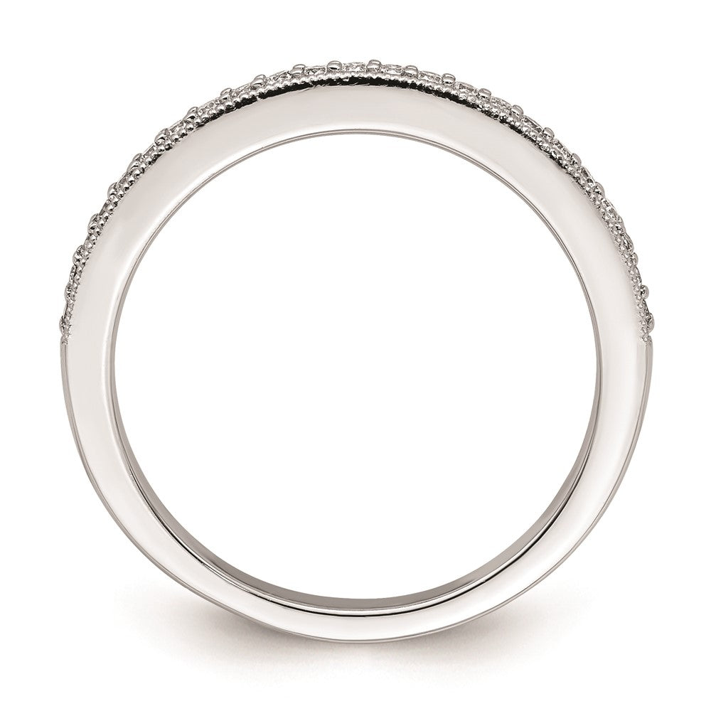 14K White Gold 1/6 carat Diamond Complete Wedding Band