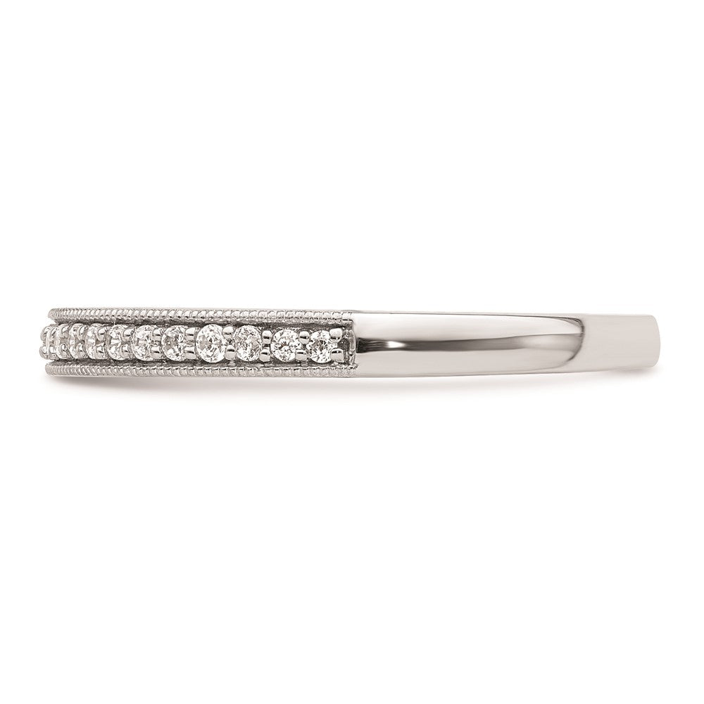 14K White Gold 1/6 carat Diamond Complete Wedding Band