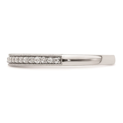 14K White Gold 1/6 carat Diamond Complete Wedding Band
