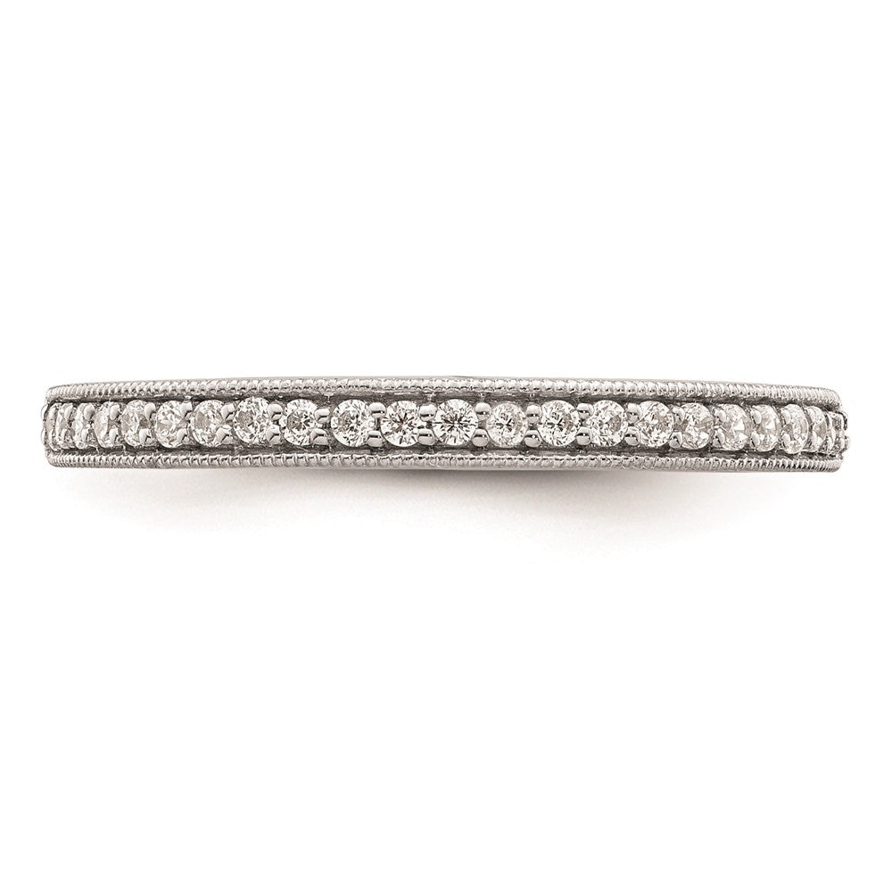 14K White Gold 1/6 carat Diamond Complete Wedding Band