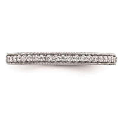 14K White Gold 1/6 carat Diamond Complete Wedding Band