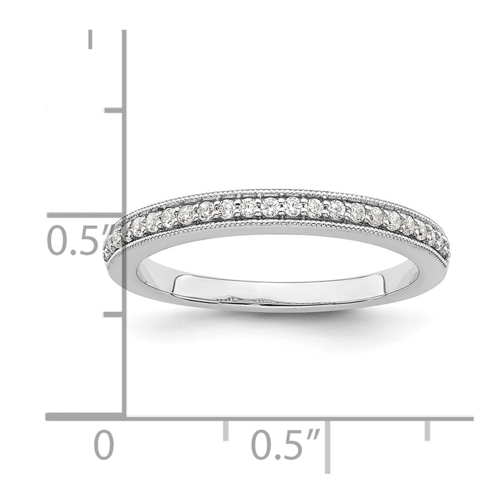 14K White Gold 1/6 carat Diamond Complete Wedding Band