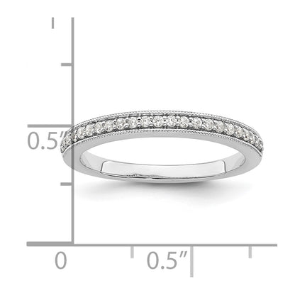 14K White Gold 1/6 carat Diamond Complete Wedding Band